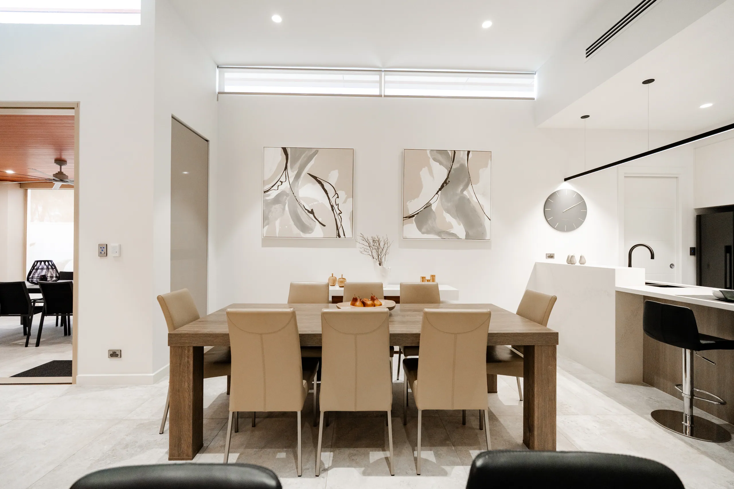 Interior of Birkalla showing the finished living space
