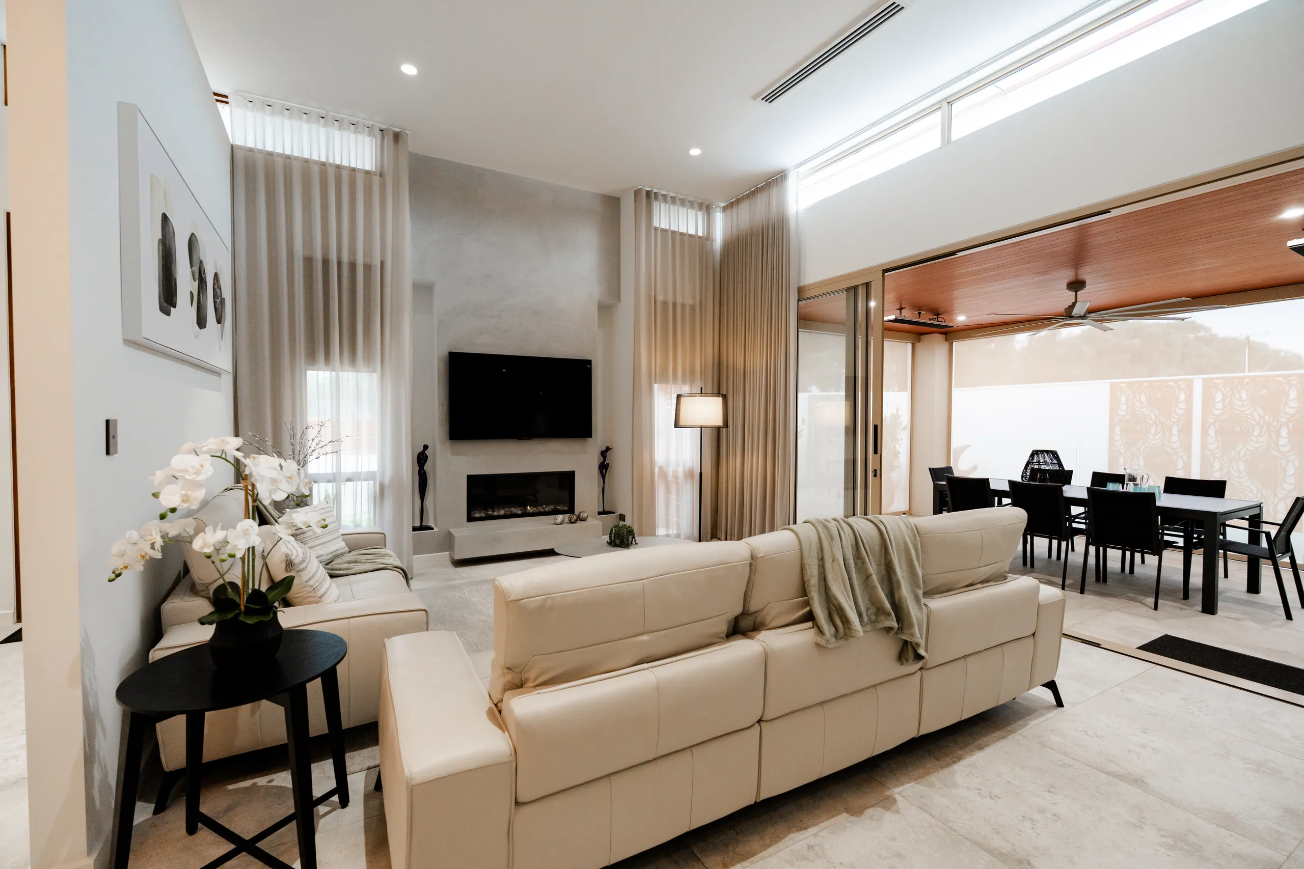 Interior of Wallace showing the finished living space